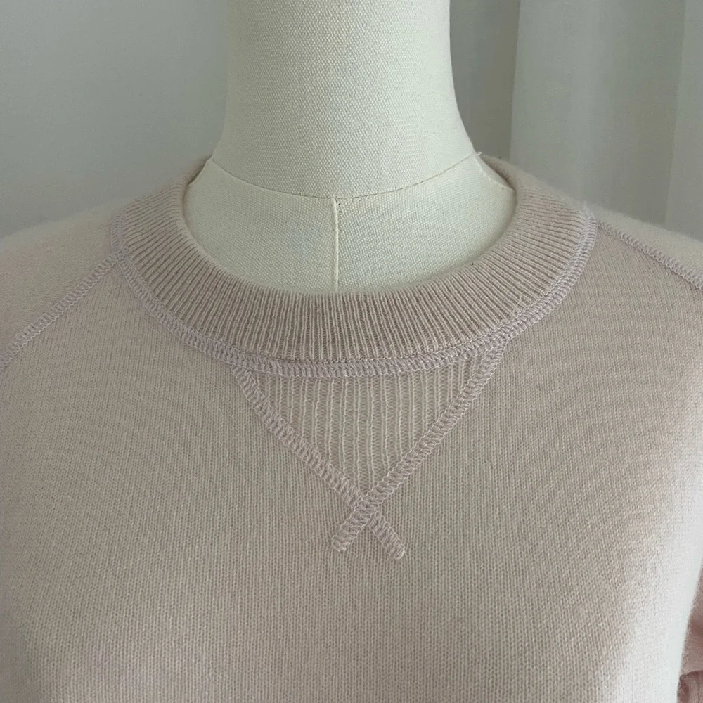 Quince Light Pink Crew Neck Sweater - Picture 6 of 7